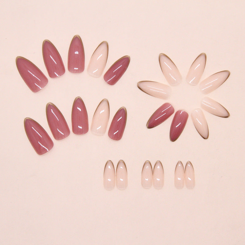 Nail 302 - Dawn Blossom (24Pcs) - Free Nail Kit Included