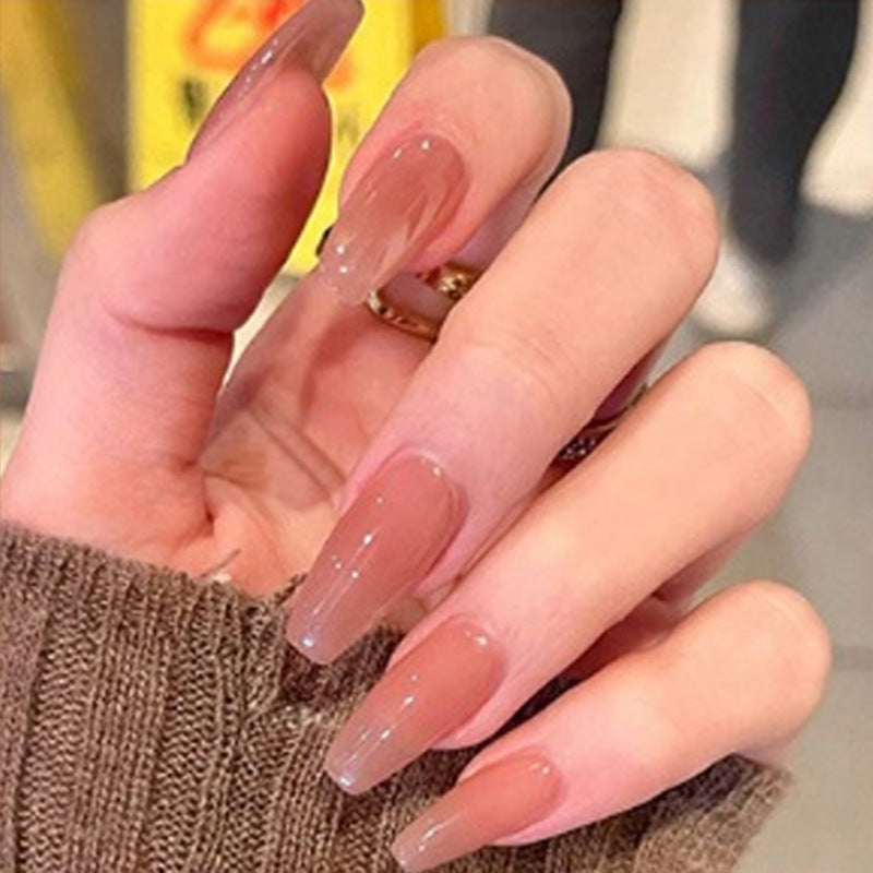 Nail 321 - Nude Elegance (24Pcs) - Free Nail Kit Included