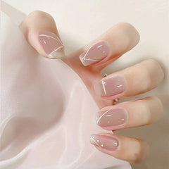 Nail 329 - Chic Lines (24Pcs) - Free Nail Kit Included