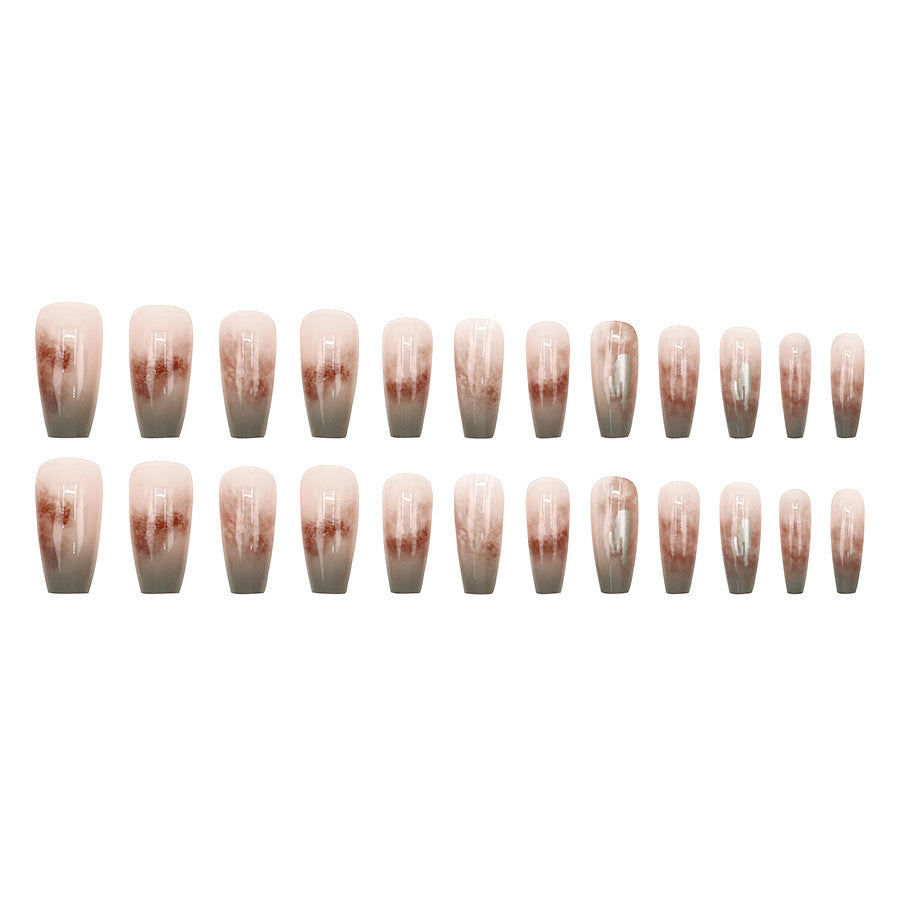 Nail 334 - Autumnal Elegance (24Pcs) - Free Nail Kit Included