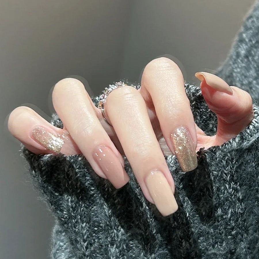 Nail 340 - Creamy Opulence (24Pcs) - Free Nail Kit Included