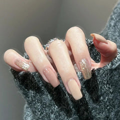 Nail 340 - Creamy Opulence (24Pcs) - Free Nail Kit Included