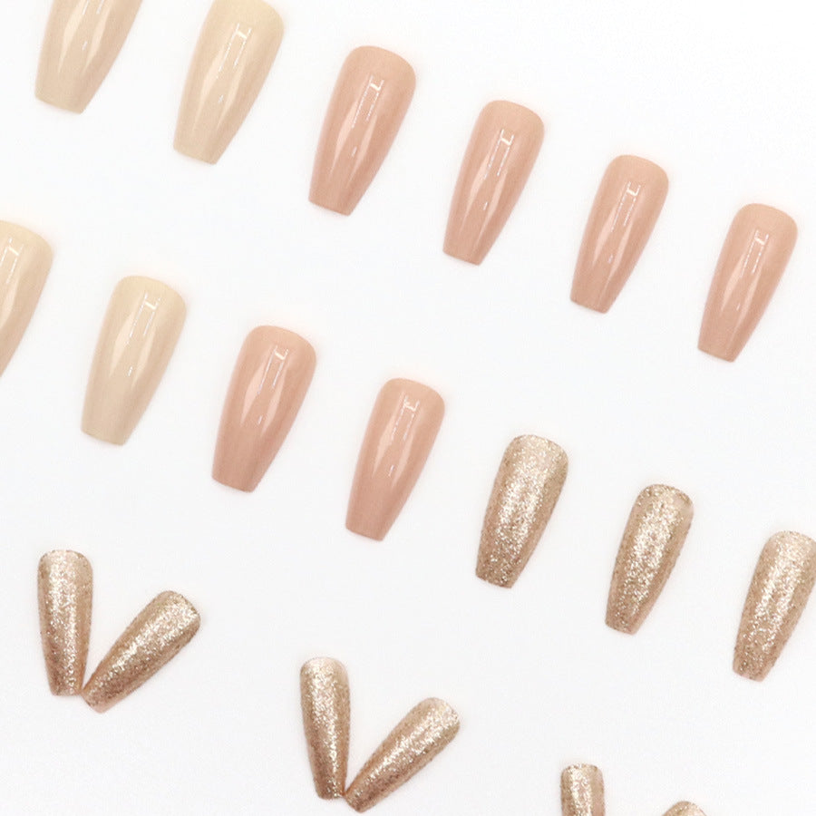 Nail 340 - Creamy Opulence (24Pcs) - Free Nail Kit Included