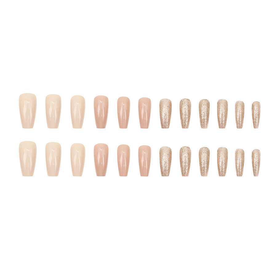 Nail 340 - Creamy Opulence (24Pcs) - Free Nail Kit Included