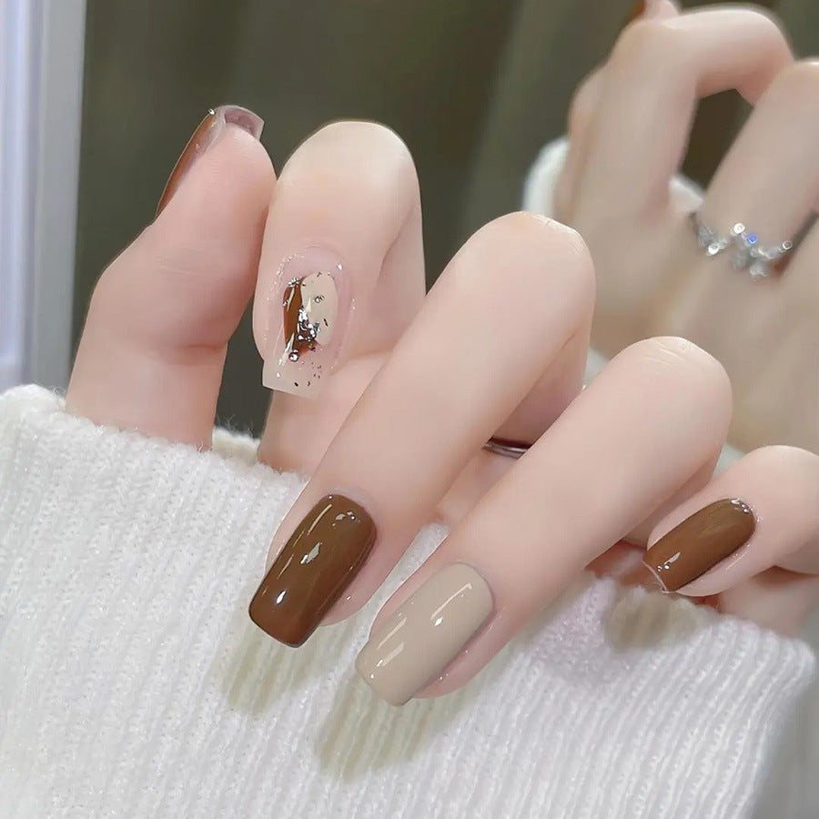 Nail 350 - Caramel Blend (24Pcs) - Free Nail Kit Included