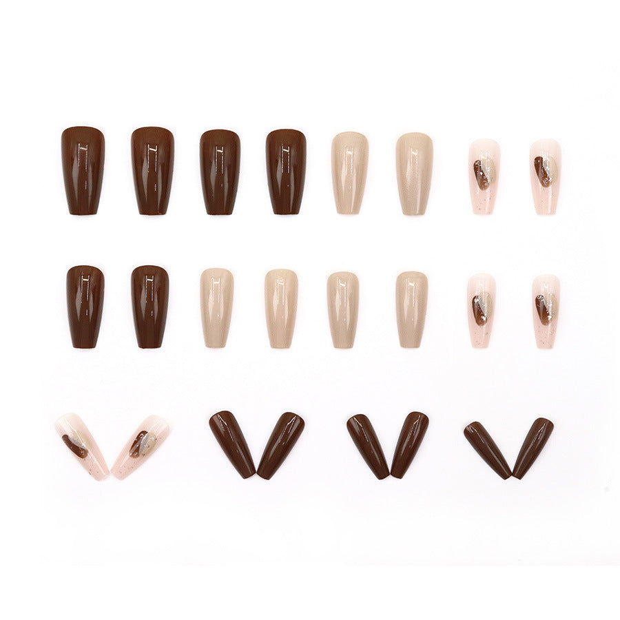 Nail 350 - Caramel Blend (24Pcs) - Free Nail Kit Included