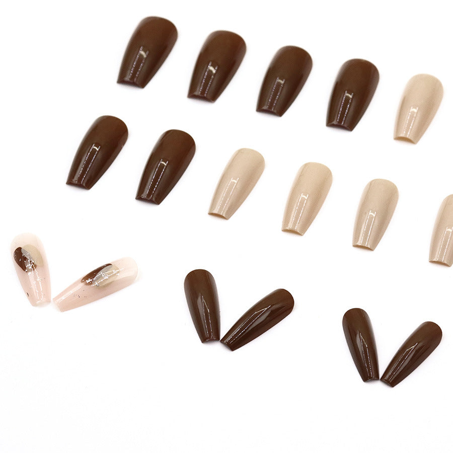 Nail 350 - Caramel Blend (24Pcs) - Free Nail Kit Included