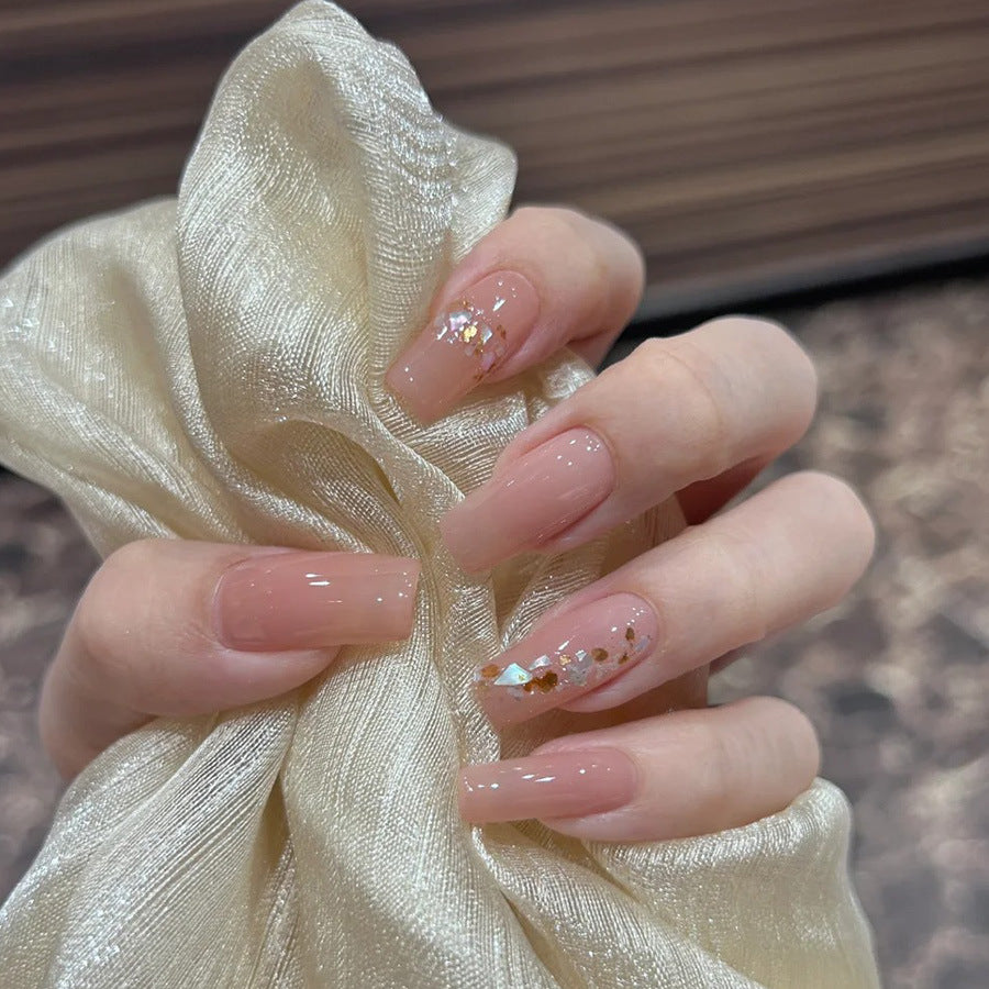 Nail 352 - Subtle Sparkle (24Pcs) - Free Nail Kit Included