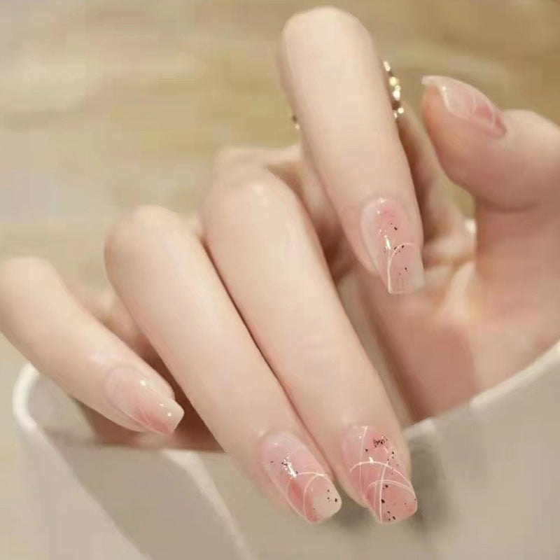 Nail 377 - Subtle Artistry (24Pcs) - Free Nail Kit Included