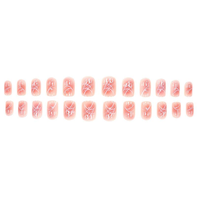 Nail 377 - Subtle Artistry (24Pcs) - Free Nail Kit Included