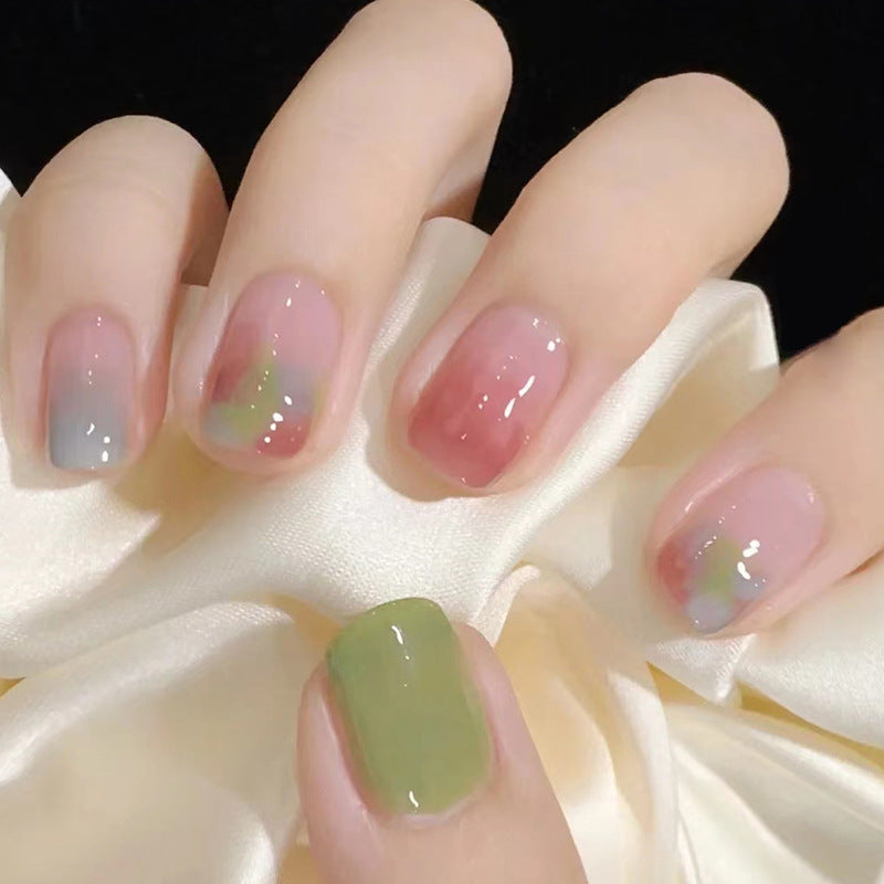 Nail 380 - Garden Blooms (24Pcs) - Free Nail Kit Included