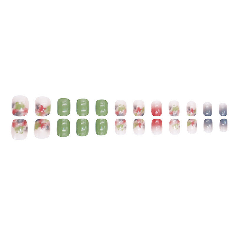 Nail 380 - Garden Blooms (24Pcs) - Free Nail Kit Included