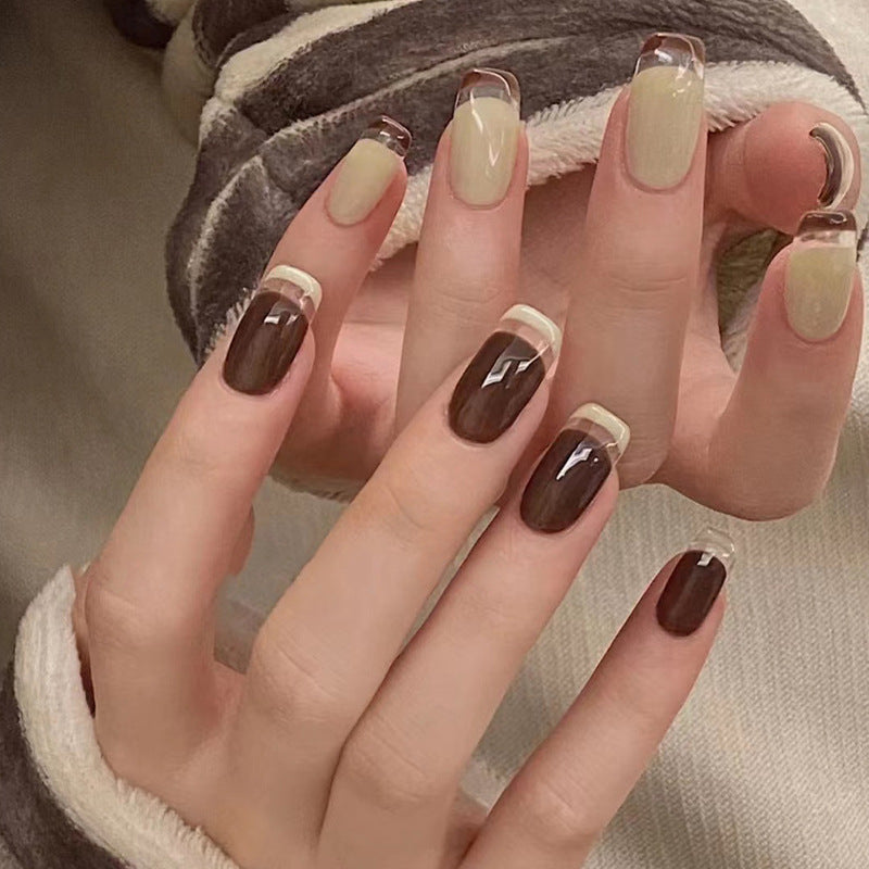 Nail 385 - Earthy Elegance (24Pcs) - Zi Collection Hub