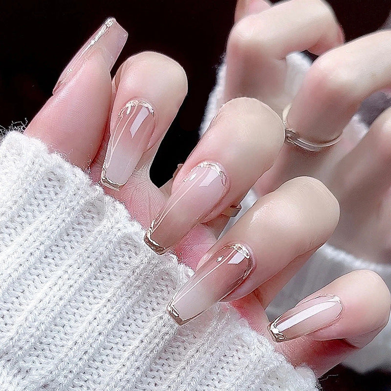 Nail 388 - Misty Marble (24Pcs) - Free Nail Kit Included