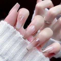 Nail 388 - Misty Marble (24Pcs) - Free Nail Kit Included