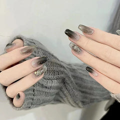 Nail 413 - Gradient Sparkle (24Pcs) - Free Nail Kit Included