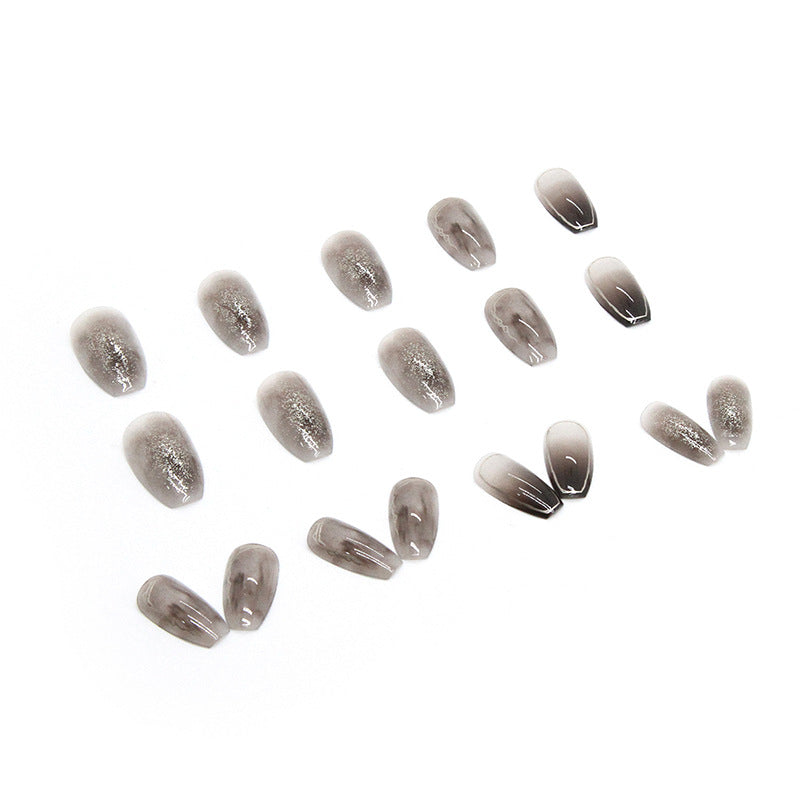 Nail 413 - Gradient Sparkle (24Pcs) - Free Nail Kit Included