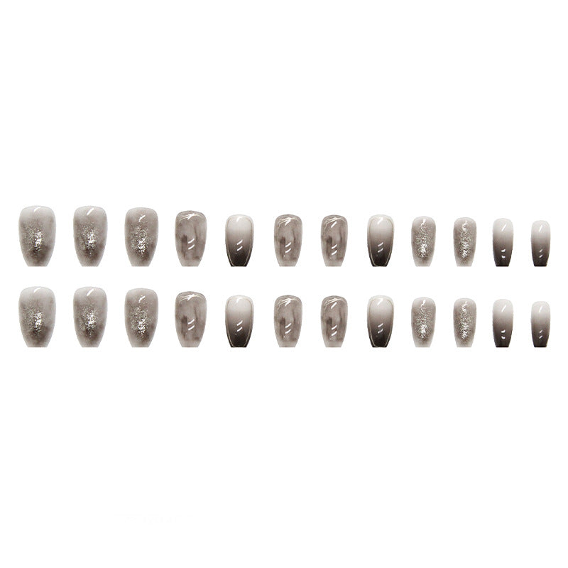 Nail 413 - Gradient Sparkle (24Pcs) - Free Nail Kit Included