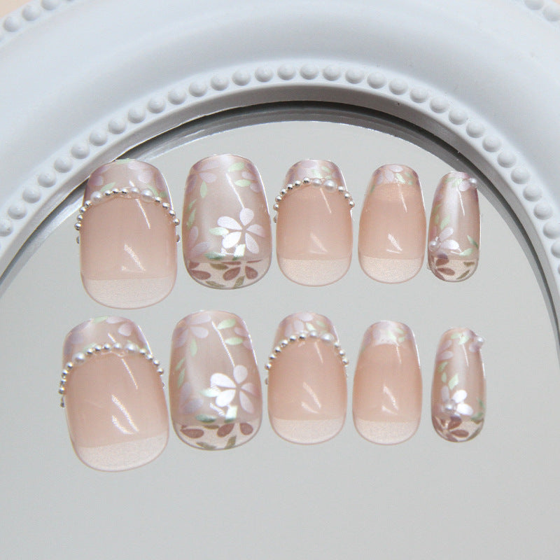 Nail 422 - Milky Aura Sheer Press-On Nails (24Pcs) - Free Nail Kit Included