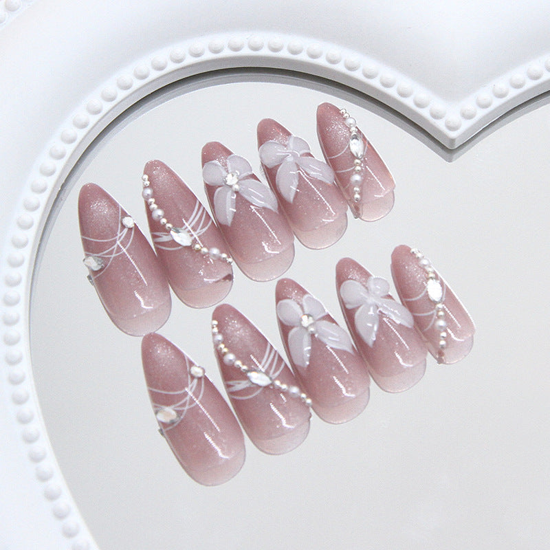 Nail 425 - 3D Floral Glitter (24Pcs) - Free Nail Kit Included
