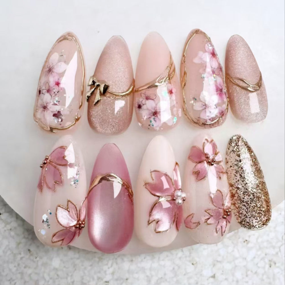 Nail 427 - Dusty Rose Silk (24Pcs) - Free Nail Kit Included