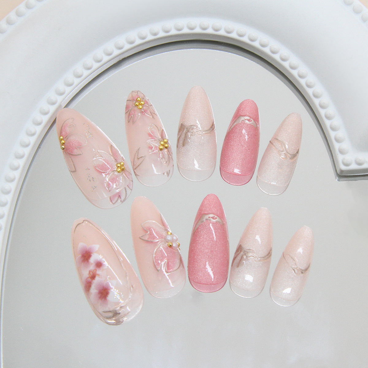 Nail 427 - Dusty Rose Silk (24Pcs) - Free Nail Kit Included
