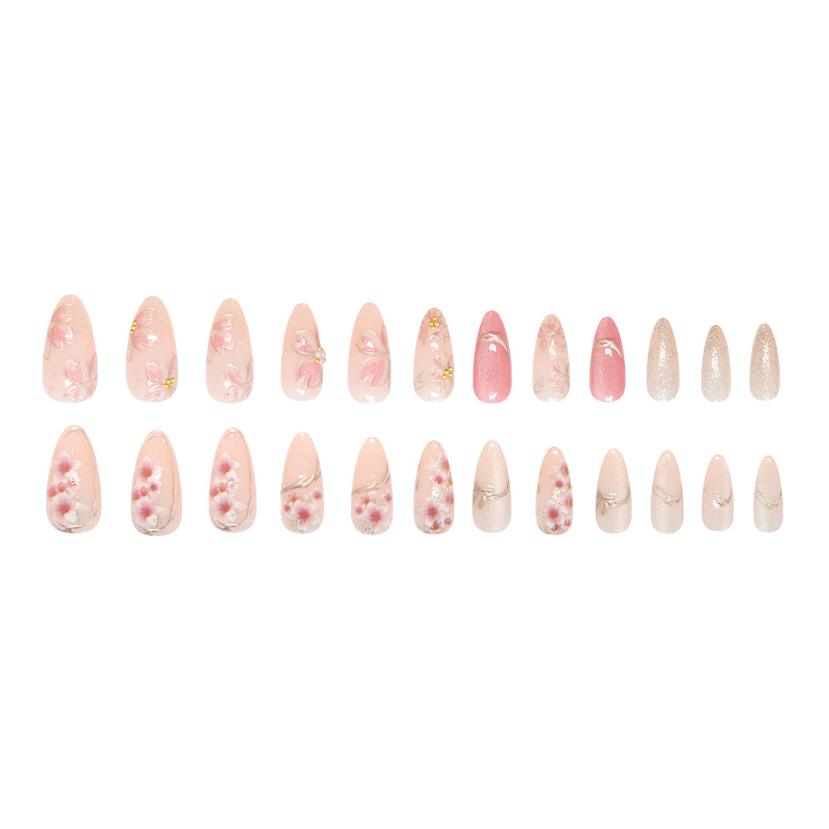 Nail 427 - Dusty Rose Silk (24Pcs) - Free Nail Kit Included
