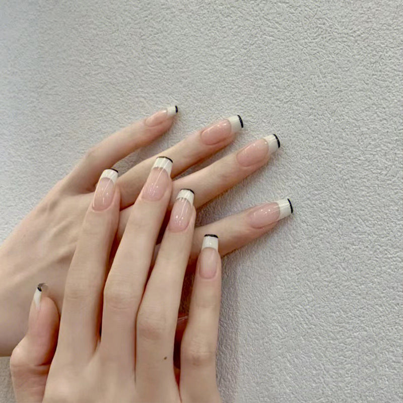 Nail 432 - Monochromatic Edge (24Pcs) - Free Nail Kit Included