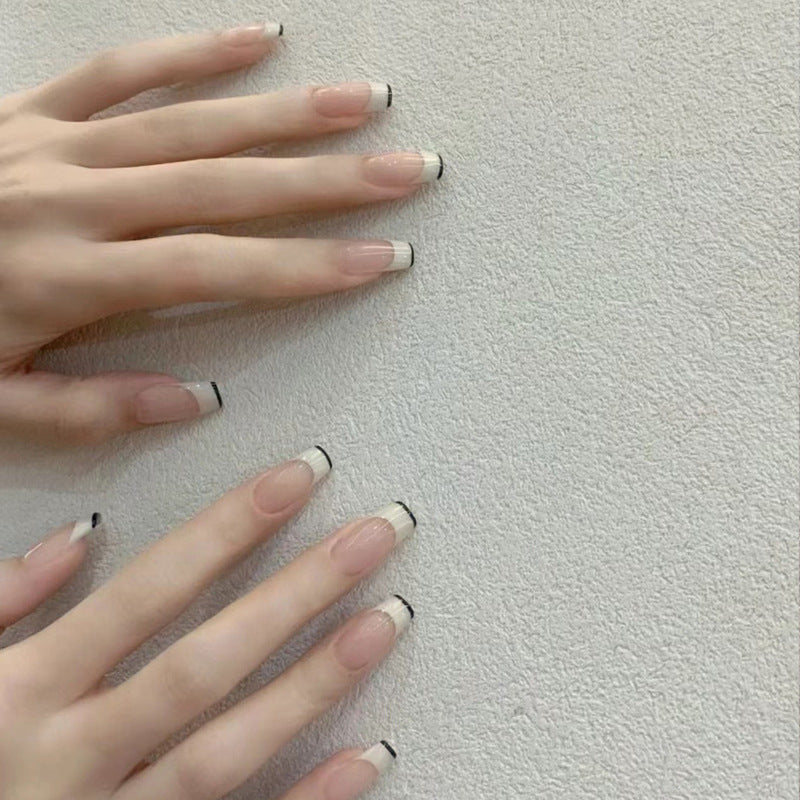 Nail 432 - Monochromatic Edge (24Pcs) - Free Nail Kit Included