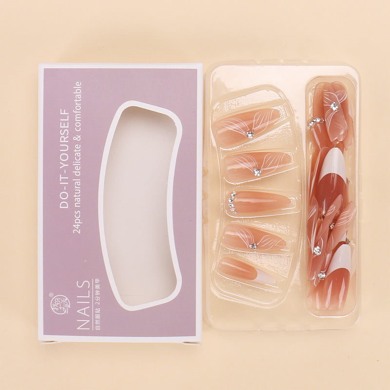 Nail 436 - Pink Cloud Veil (30Pcs) - Free Nail Kit Included