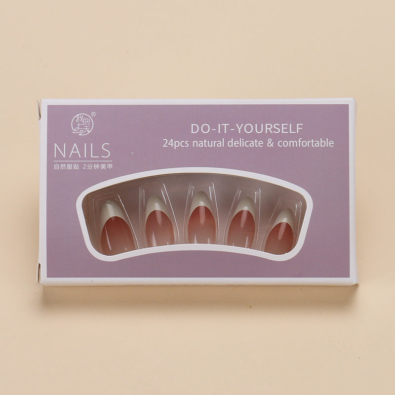 Nail 437 - Chic French Tip (30Pcs) - Free Nail Kit Included