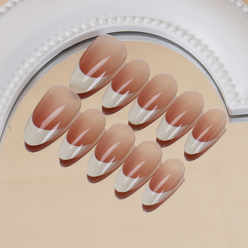 Nail 437 - Chic French Tip (30Pcs) - Free Nail Kit Included