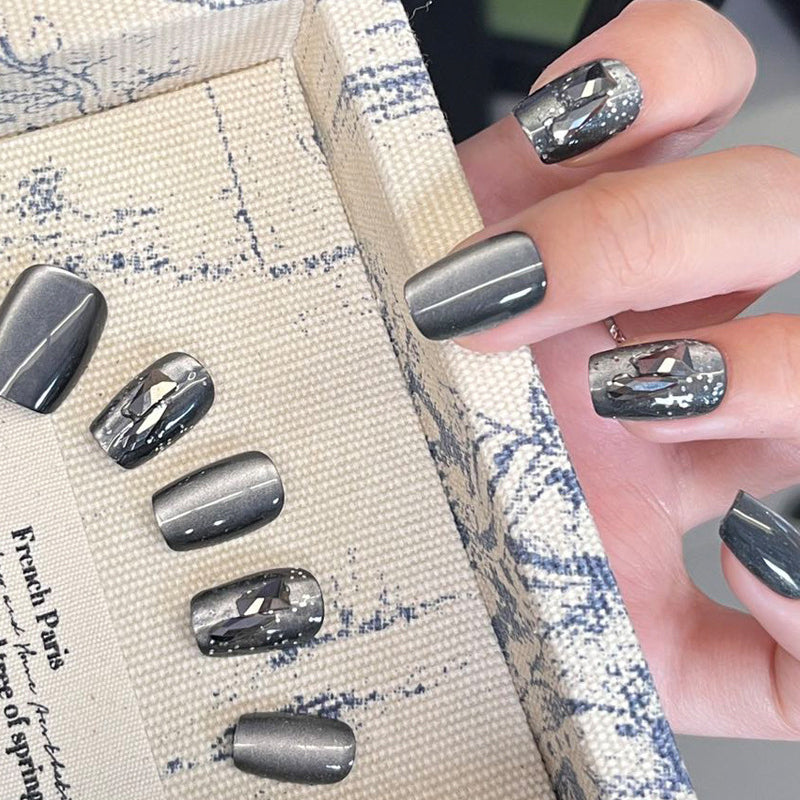 Nail 440 - Starry Night Sky Design(30Pcs) - Free Nail Kit Included