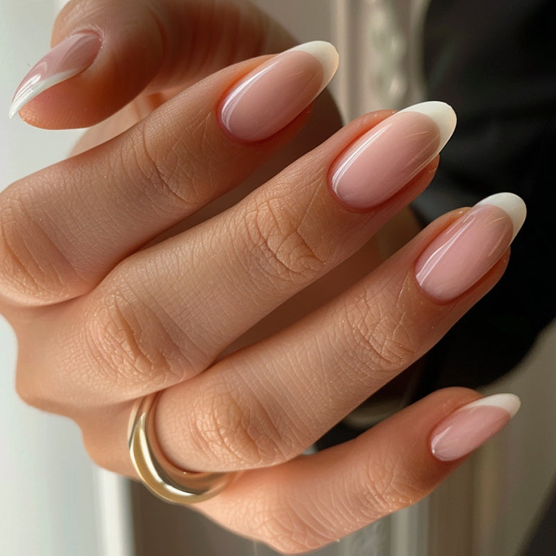 Nail 442 - Nude Elegance Press-On Nails (24Pcs) - Free Nail Kit Included
