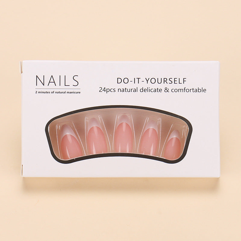 Nail 442 - Nude Elegance Press-On Nails (24Pcs) - Free Nail Kit Included