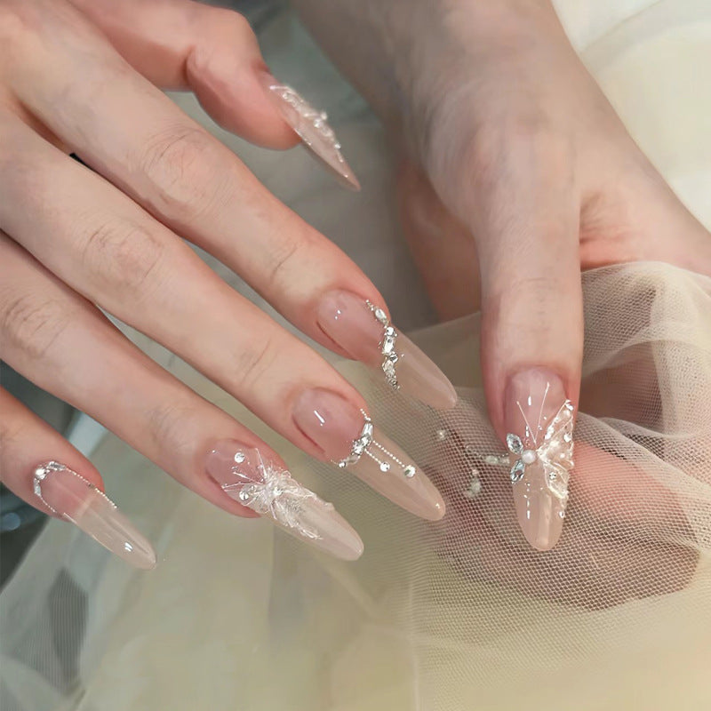 Nail 443 - Ethereal Wings Press-On Nails (30Pcs) - Free Nail Kit Included