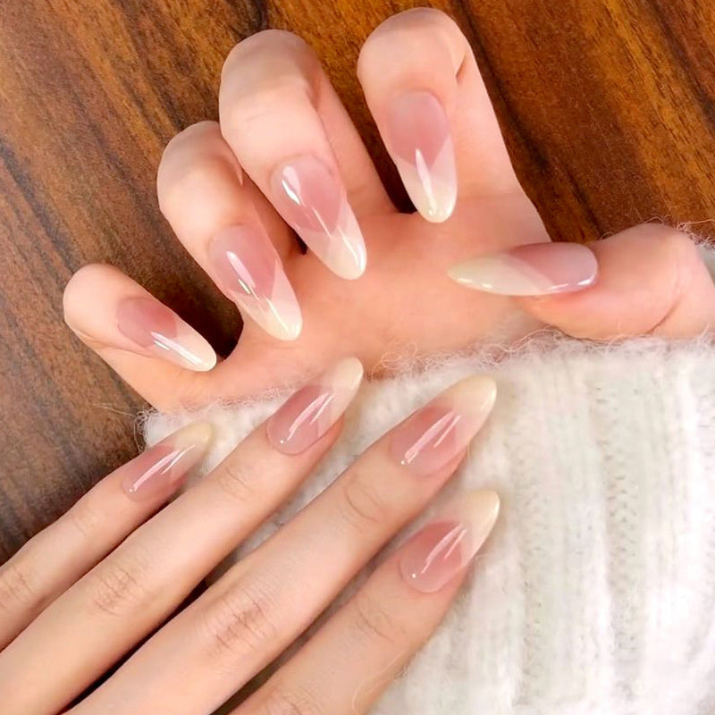 Nail 449 - Nude Elegance (30Pcs) - Free Nail Kit Included