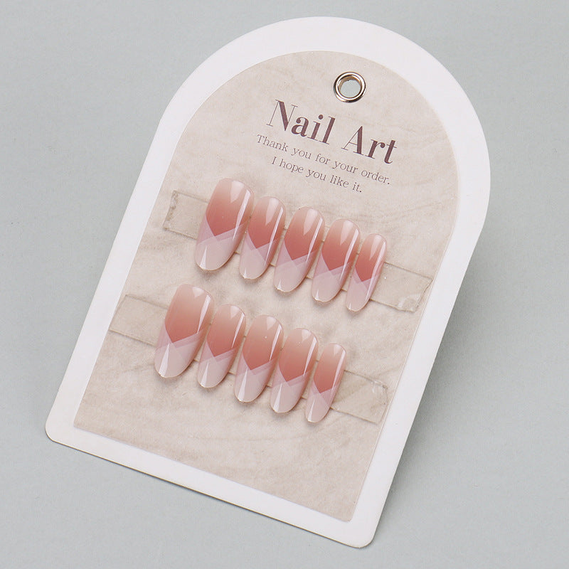 Nail 449 - Nude Elegance (30Pcs) - Free Nail Kit Included
