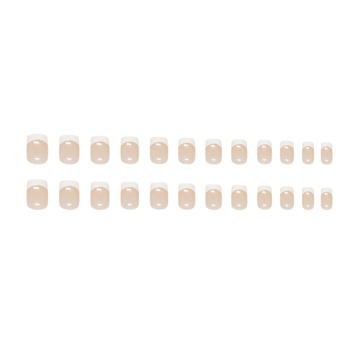 Nail 515 - Elegant Modern Touch French (24Pcs) - Application Kit Included