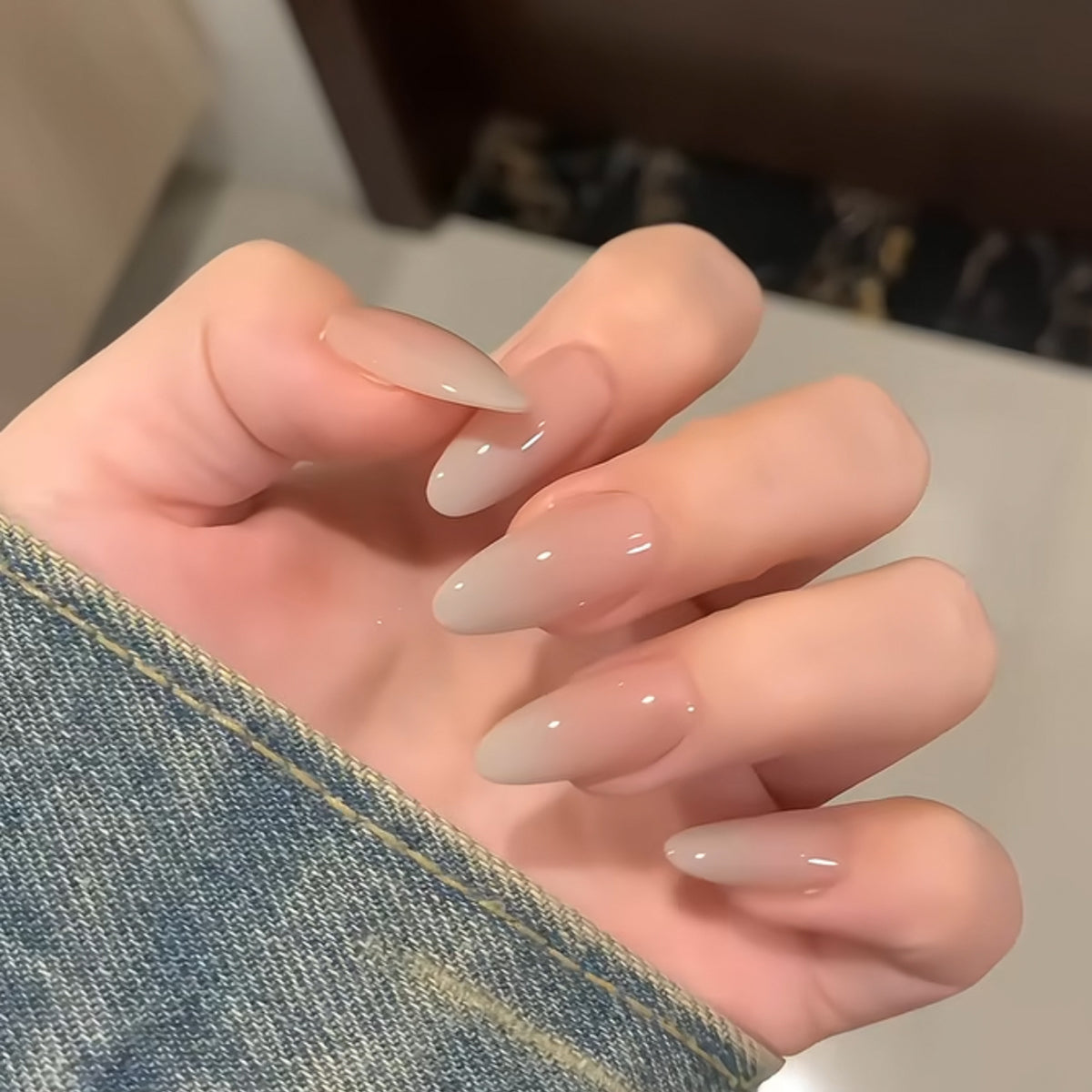 Nail 544 - Ethereal Gradient  Press-On Nail Set (30Pcs) - Application Kit Included