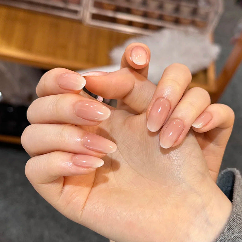 Nail 558 - Soft Nude Gradient (30Pcs) - Application Kit Included
