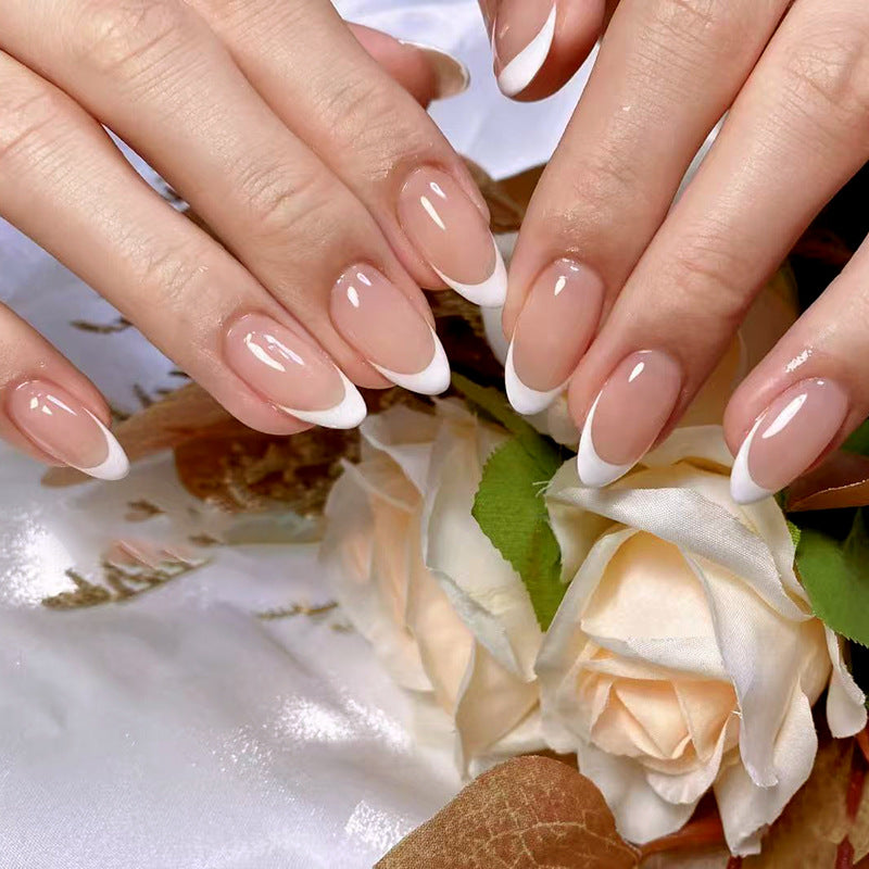 Nail 650 - Coconut Milk French Style (24Pcs) -  Application Kit Included