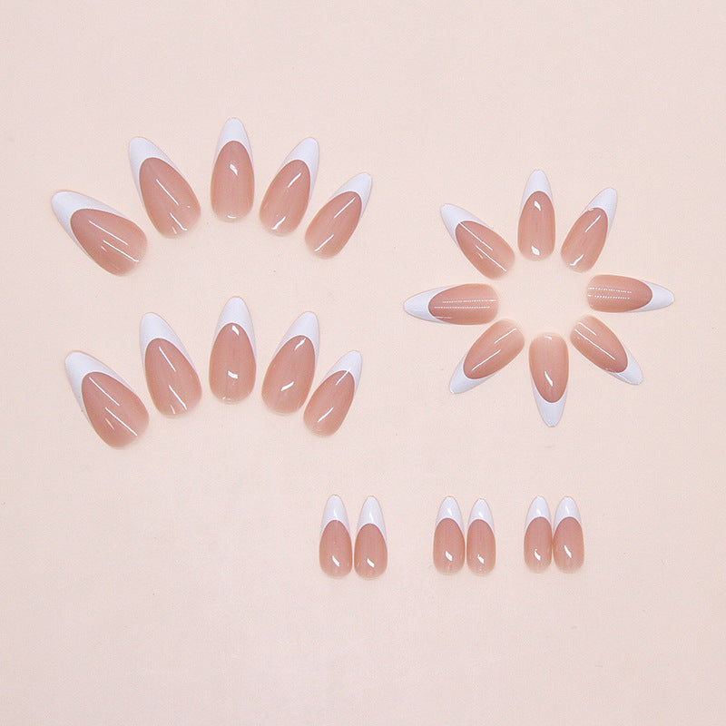 Nail 650 - Coconut Milk French Style (24Pcs) -  Application Kit Included