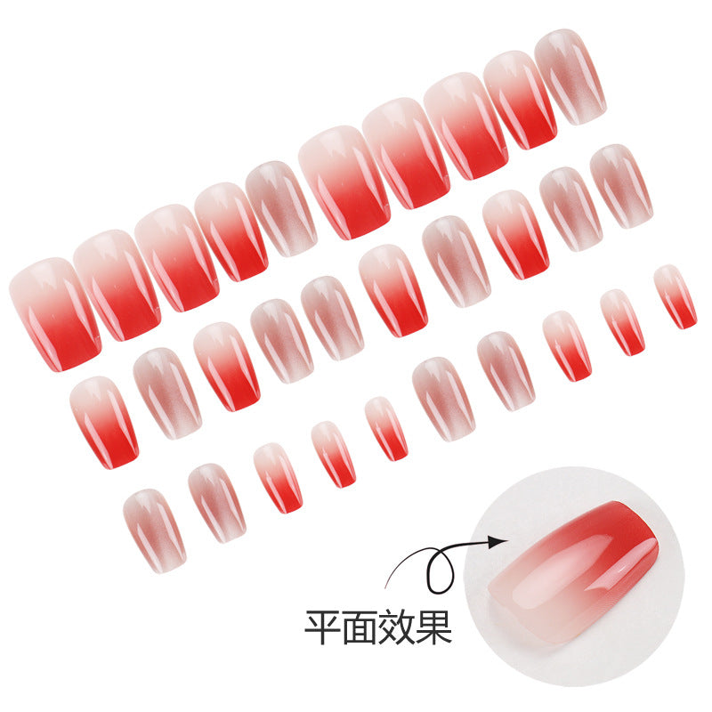 Nail 656 - Pink Gradient Ombre Press-On Nails (30Pcs) - Application Kit Included