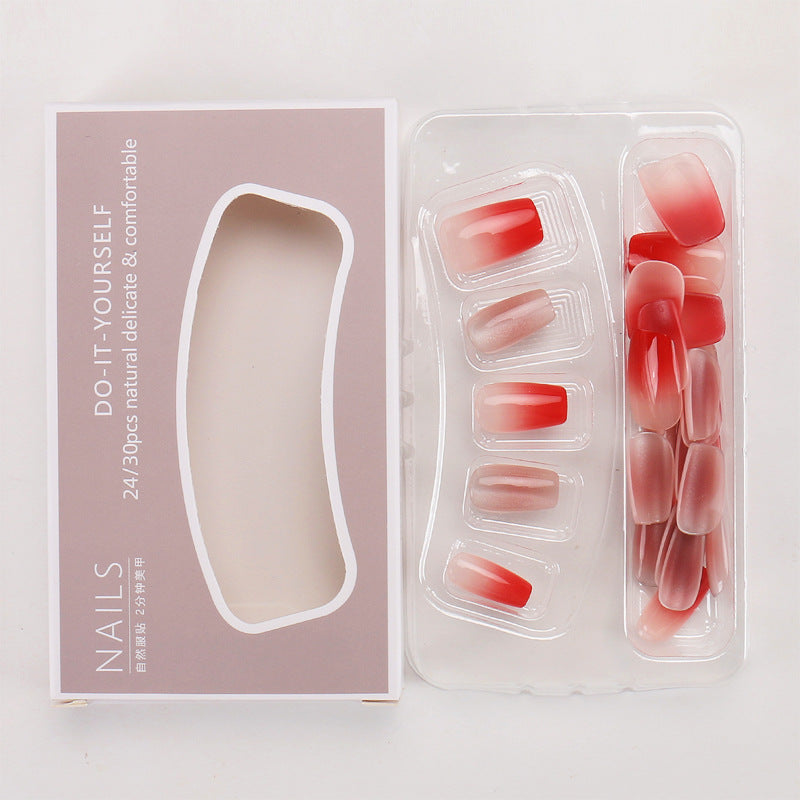Nail 656 - Pink Gradient Ombre Press-On Nails (30Pcs) - Application Kit Included