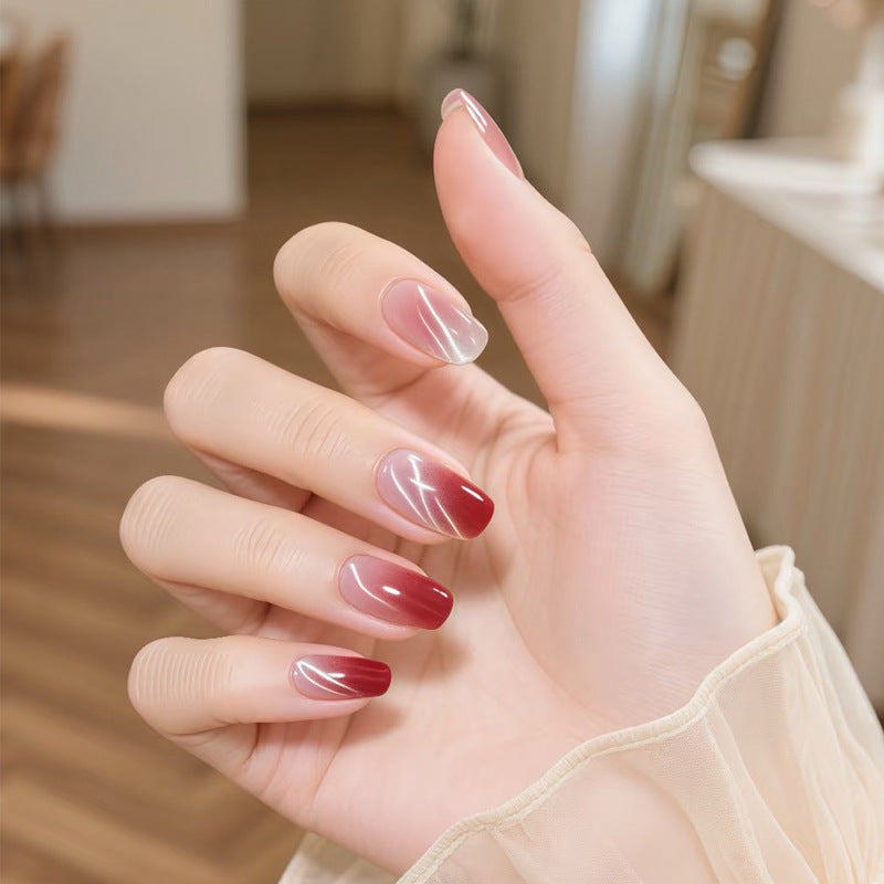 Nail 656 - Pink Gradient Ombre Press-On Nails (30Pcs) - Application Kit Included