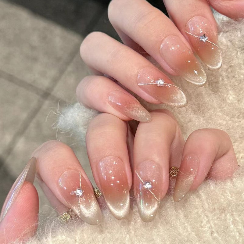 Nail 816 - Art Feature Press Ons (30Pcs) - Application Kit Included