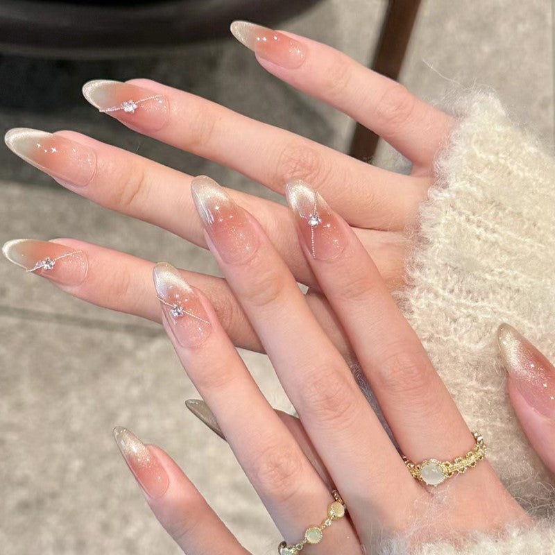 Nail 816 - Art Feature Press Ons (30Pcs) - Application Kit Included