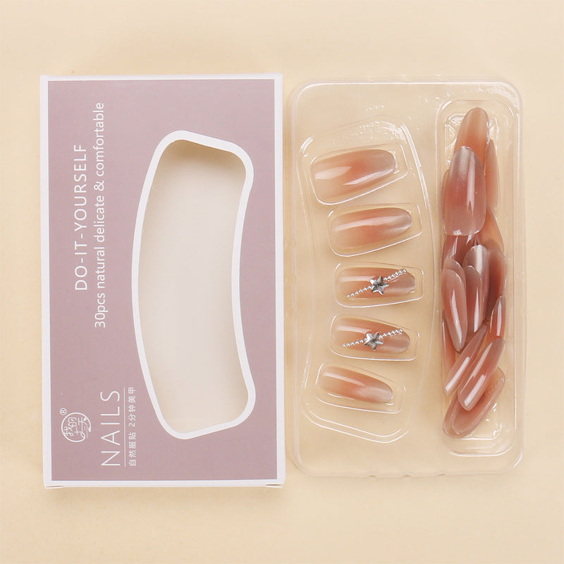 Nail 816 - Art Feature Press Ons (30Pcs) - Application Kit Included