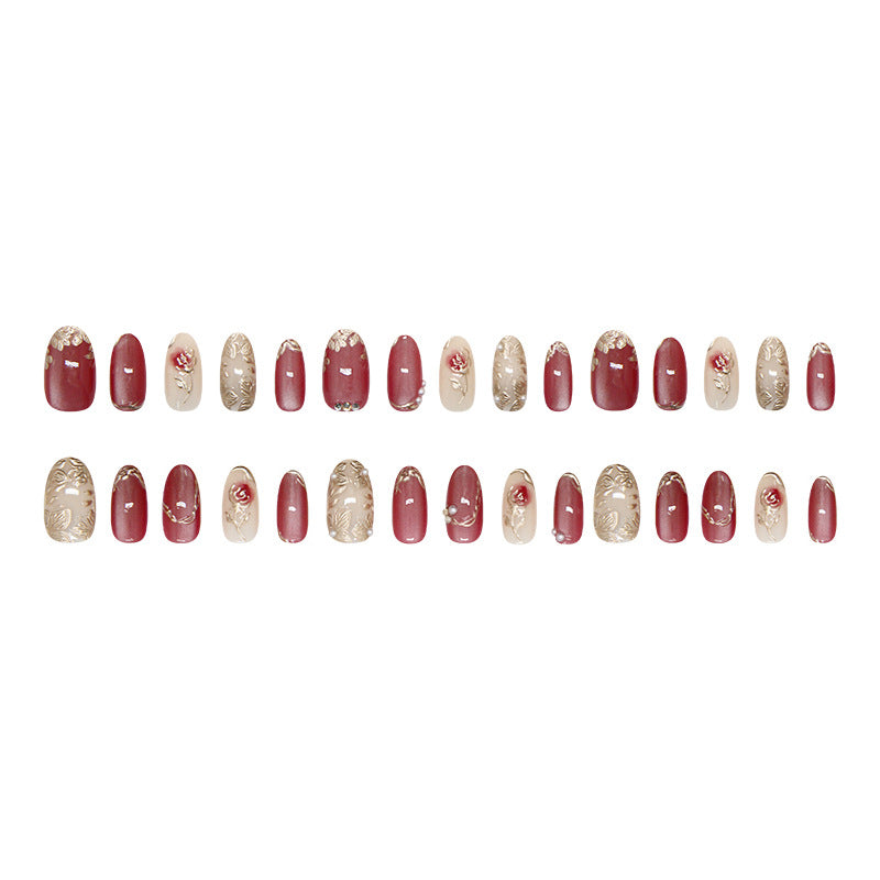 Nail 825 - Gilded Rose Press On Nails (30Pcs) - Application Kit Included